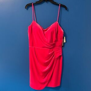 Betsy & Adam Hot Pink Mini Dress